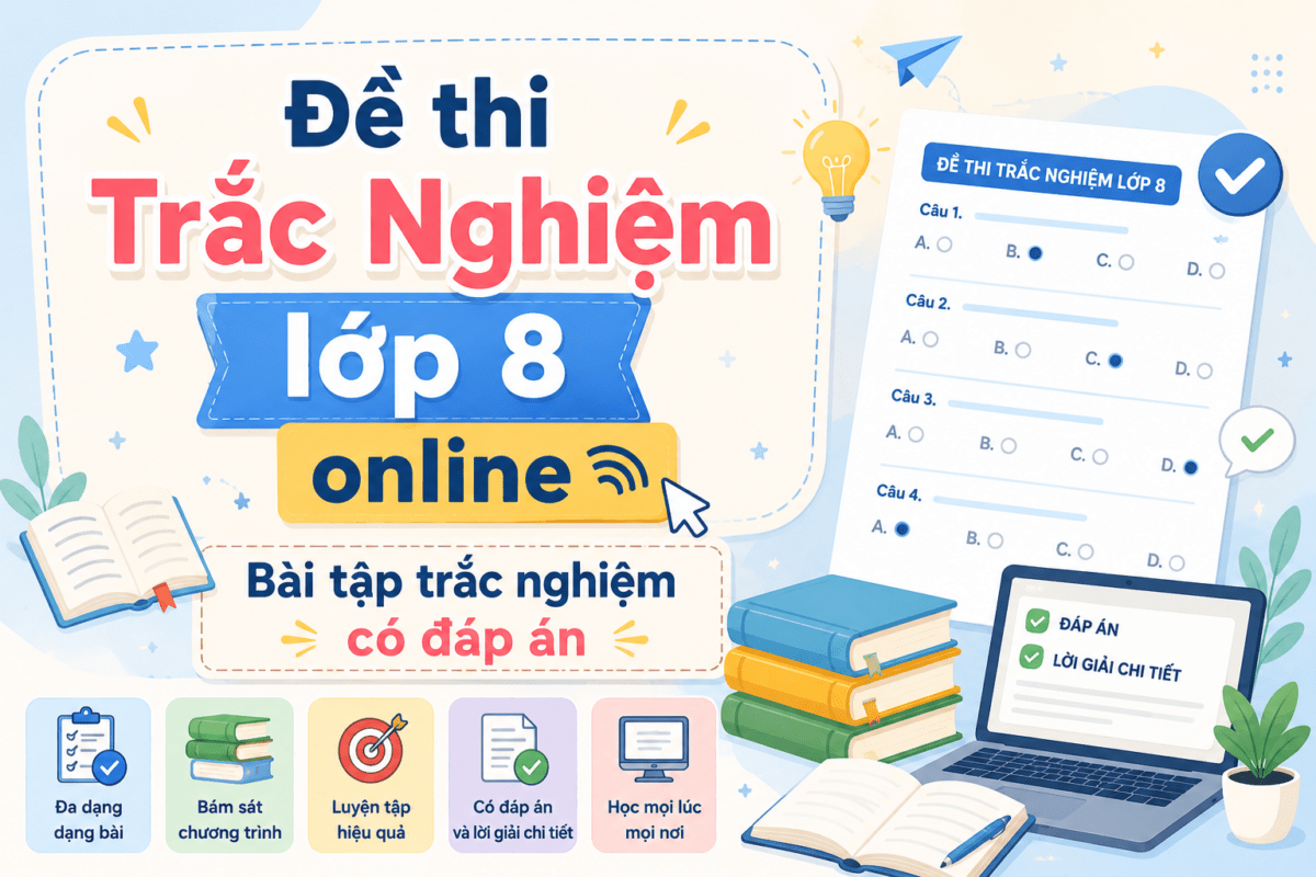 Đề thi trắc nghiệm lớp 8